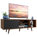 Ver imagem 2 de Rack Madesa Dubai para TV até 65 Polegadas com Pés Rustic/Preto 7K5Z Cor:Rustic/Preto/Rustic