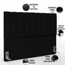 Ver imagem 5 de Kit Cabeceira Cama Box Casal King 195cm com Calçadeira Baú Dália W01 Facto Preto - Lyam