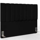 Ver imagem 3 de Kit Cabeceira Cama Box Casal King 195cm com Calçadeira Baú Dália W01 Facto Preto - Lyam