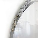 Ver imagem 4 de Espelho Decorativo Adnet Cinza Alça Macramê Cinza 50cm Redondo Cinza/Cinza, 50 cm