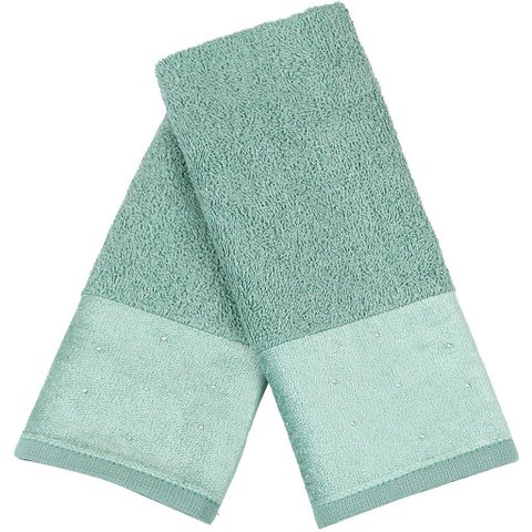 Kit 3 Toalha Lavabo Cristal Natalina 30x50cm Mar Mediterrâneo