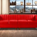 Ver imagem 1 de Sofá 4 Lugares Decoração Retrô Clássico Realeza Chesterfield