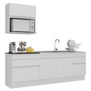 Ver imagem 2 de Cozinha Compacta Armário Balcão e Rodapé FL2110 Veneza Multi Branco
