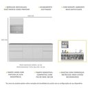 Ver imagem 3 de Cozinha Compacta Armário Balcão e Rodapé FL2110 Veneza Multi Branco