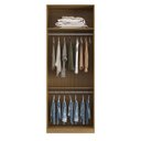 Ver imagem 2 de Guarda Roupa Modular 2 Portas Reflecta com Prateleiras/Cabideiros 70cm Altezza Belmax:Freijó