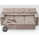 Ver imagem 5 de Sofá com Porta Copos Retrátil e Reclinável Pop 2,05m Velosuede Bege - Netsofas