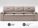 Ver imagem 4 de Sofá com Porta Copos Retrátil e Reclinável Pop 2,05m Velosuede Bege - Netsofas