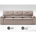 Ver imagem 4 de Sofá com Porta Copos Retrátil e Reclinável Pop 2,05m Velosuede Bege - Netsofas