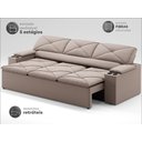 Ver imagem 3 de Sofá com Porta Copos Retrátil e Reclinável Pop 2,05m Velosuede Bege - Netsofas