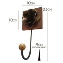 Ver imagem 2 de Cabide de Ferro Artesanal com Flores Rusticas para Parede com Ganchos Libertas Rosas Artesanato Cabi