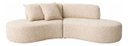 Ver imagem 2 de Sofá Virginia 250cm Luxo Sala Salão 3 Lugares Bouclé:cappuccino/liso
