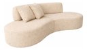 Ver imagem 3 de Sofá Virginia 250cm Luxo Sala Salão 3 Lugares Bouclé:cappuccino/liso