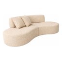 Ver imagem 3 de Sofá Virginia 250cm Luxo Sala Salão 3 Lugares Bouclé:cappuccino/liso