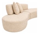 Ver imagem 4 de Sofá Virginia 250cm Luxo Sala Salão 3 Lugares Bouclé:cappuccino/liso