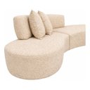 Ver imagem 4 de Sofá Virginia 250cm Luxo Sala Salão 3 Lugares Bouclé:cappuccino/liso