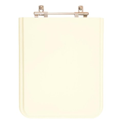 Assento Sanitário Tampa de Vaso Madeira Mdf Laqueado Square para Bacia Incepa Quadrado 6lpf - Bege