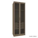 Ver imagem 1 de Guarda Roupa Modulado 02 Portas de Vidro 234cm 03 Gavetas Setiba