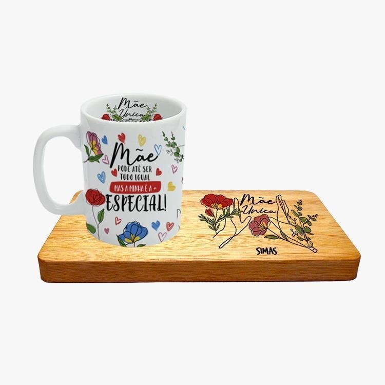 Kit Caneca Pequena + Bandeja - Mãe Unica - 2