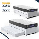 Ver imagem 2 de Cama Box com Colchão Gazin de Espuma D28 Double Face Force Up + Auxiliar de Espuma Solteiro 88cm