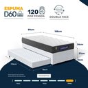 Ver imagem 3 de Cama Box com Colchão Gazin de Espuma D28 Double Face Force Up + Auxiliar de Espuma Solteiro 88cm