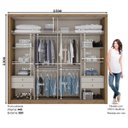 Ver imagem 4 de Guarda-Roupa Casal com Espelho 2 Portas de Correr Gravatá Henn