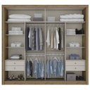 Ver imagem 2 de Guarda-Roupa Casal com Espelho 2 Portas de Correr Gravatá Henn