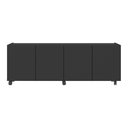 Ver imagem 5 de Rack para Tv até 50 Polegadas com 4 Portas e Rodízios Multimóveis Mp1069 Preto