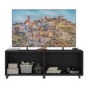 Ver imagem 4 de Rack para Tv até 50 Polegadas com 4 Portas e Rodízios Multimóveis Mp1069 Preto
