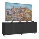 Ver imagem 2 de Rack para Tv até 50 Polegadas com 4 Portas e Rodízios Multimóveis Mp1069 Preto