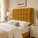 Ver imagem 2 de Cabeceira Ana Estofada Veludo p/ Cama Box Casal Queen 160cm Quarto