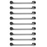 Barra de Apoio 60cm Aço Inox Kit 9 Unidades Gestante Idoso Segurança Banheiro Box Acessibilidade Cor - 1