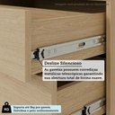 Ver imagem 4 de Guarda Roupa Modulado Mônaco 3 Portas de Bater 2 Gavetas MDF MDP Carvalho-Off White Pérola Luciane
