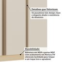 Ver imagem 6 de Guarda Roupa Modulado Mônaco 3 Portas de Bater 2 Gavetas MDF MDP Carvalho-Off White Pérola Luciane
