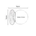 Ver imagem 2 de Arandela Moderna Dourada Globo de Vidro Sala Corredor Lavabo Arevo Iluminação Jabuticaba Vidro Âmbar