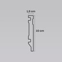 Ver imagem 3 de Rodapé PVC Edge Branco Frisado 10cmX15mmX2M