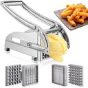 Ver imagem 1 de Cortador de Batata Frita Palito em Inox Picador Legumes Fatiador Maquina de Mesa Industrial