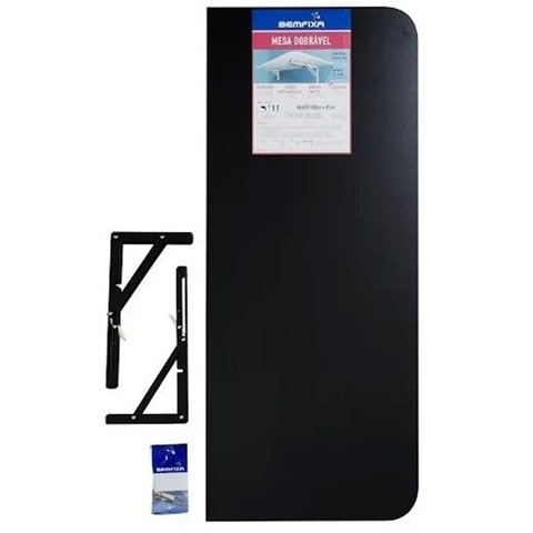 Mesa Dobrável Retrátil de Parede Cantos Arredondados 80 X 41 Cm Mdp