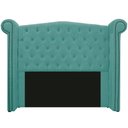 Ver imagem 1 de Cabeceira Estofada Veneza 195cm Suede Azul Tiffany
