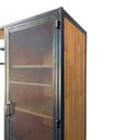 Ver imagem 6 de Guarda-Roupas Arara Modelo Industrial - Ferro e Madeira - Cores Preto e Castanheira