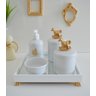 Kit Higiene Porcelana Bebê + Bandeja - K014 Cavalo Dourado - 1