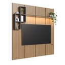 Ver imagem 4 de Conjunto Rack e Painel para TV até 55 Polegadas com LED Aurora Mel/Grafite