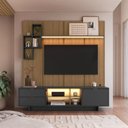 Ver imagem 1 de Conjunto Rack e Painel para TV até 55 Polegadas com LED Aurora Mel/Grafite