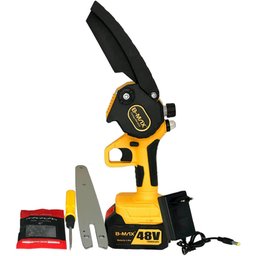 Moto Serra Elétrica a Bateria Litio Mini 48v Bivolt Portatil Bmax - 3
