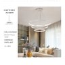 Lustre Moderno Pendente Anéis Led 3 Arcos Branco Bivolt 60cm Equipe Led - 5