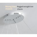 Ver imagem 4 de Lustre Moderno Pendente Anéis Led 3 Arcos Branco Bivolt 60cm Equipe Led