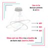 Lustre Moderno Pendente Anéis Led 3 Arcos Branco Bivolt 60cm Equipe Led - 2