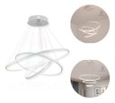 Ver imagem 1 de Lustre Moderno Pendente Anéis Led 3 Arcos Branco Bivolt 60cm Equipe Led