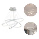 Ver imagem 1 de Lustre Moderno Pendente Anéis Led 3 Arcos Branco Bivolt 60cm Equipe Led