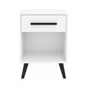Ver imagem 5 de Mesa de Cabeceira com 1 Gaveta e Nicho Retrô Multimóveis CR35503 Branco