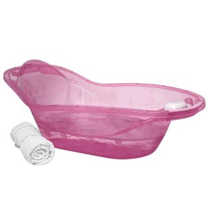 Banheira Infantil Jaguar 23l Rosa com Alça
